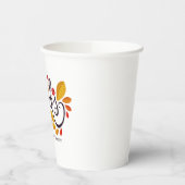 Thanksgiving van herfst-bladeren en bessen papieren bekers (Links)