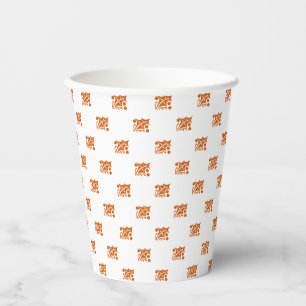 Thanksgiving van het bladerblaaspatroon van oranje papieren bekers