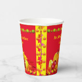 Thanksgiving van het gezin papieren bekers (Rechts)