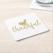 Thanksgiving van het hart kartonnen onderzetters (Schuin)