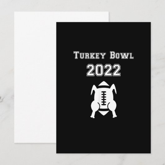 Thanksgiving van het team van Bowl-Football in Tur Kaart (Voorkant / Achterkant)