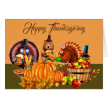 Thanksgiving van kalkoenen en Beren