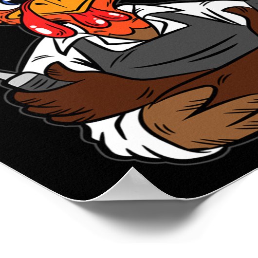 Thanksgiving van kalkoenen poster (Hoek)