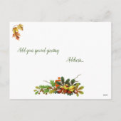 Thanksgiving van kleurrijke zonnebloemen en pompoe feestdagenkaart (Achterkant)