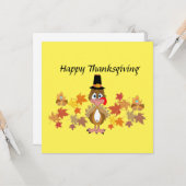 Thanksgiving van komische landen en vrienden kaart (Voorkant / Achterkant in situ)