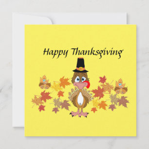 Thanksgiving van komische landen en vrienden kaart