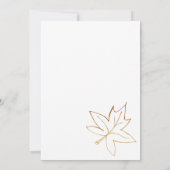 Thanksgiving van lebrand van een maaple kaart (Achterkant)