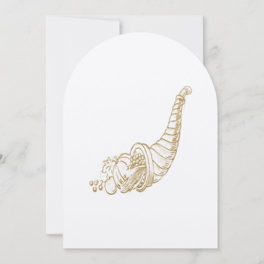 Thanksgiving van lettertype Oogst Uitnodigingen (Achterkant)