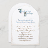  Thanksgiving van lettertype Oogst Uitnodigingen (Voorkant / Achterkant)