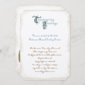 Thanksgiving van lettertype Oogst Uitnodigingen (Voorkant / Achterkant)