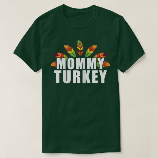 Thanksgiving van mammie in Turkije T-shirt (Design voorkant)