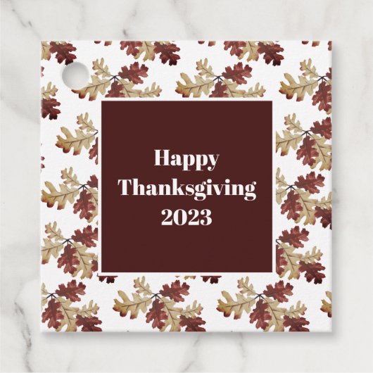 Thanksgiving van najaarsolievloeistof door roestvr bedankjes labels (Voorkant)