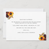 Thanksgiving van New Home Sunflower Herfst Moving Aankondiging (Achterkant)