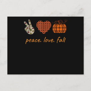 Thanksgiving van Peace Love Herfst Leopard Pumpkin Aankondigingskaart