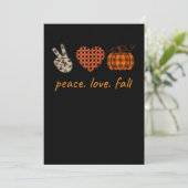 Thanksgiving van Peace Love Herfst Leopard Pumpkin Save The Date (Staand voorkant)
