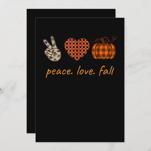 Thanksgiving van Peace Love Herfst Leopard Pumpkin Save The Date (Voorkant / Achterkant)