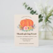 Thanksgiving van pompoen Briefkaart voor binnenhui (Staand voorkant)