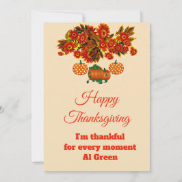 Thanksgiving van pompoen in Rustisch land Feestdagenkaart