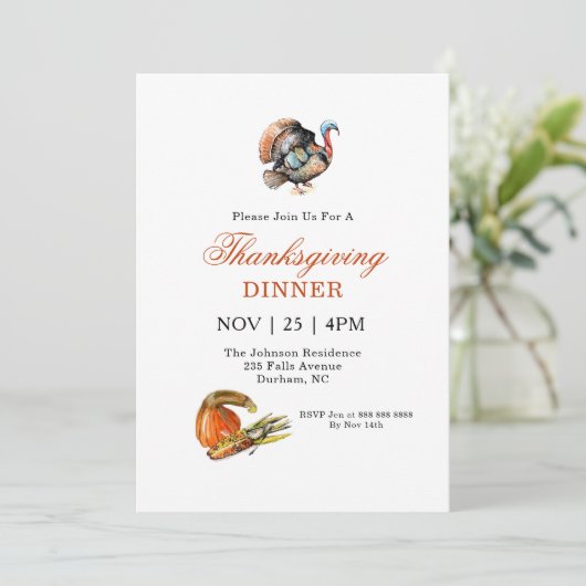 Thanksgiving van pompoen kaart (Staand voorkant)