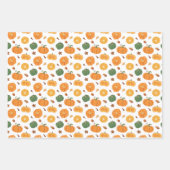 Thanksgiving van pompoenen Halloween oranje Wrappi Inpakpapier Vel (Voorkant 3)
