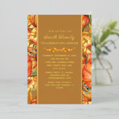 Thanksgiving van pompoenen met ventilatorkleppen folie uitnodiging (Staand Voorkant)