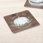 Thanksgiving van pompoenschuur kartonnen onderzetters (Schuin)