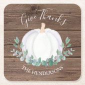 Thanksgiving van pompoenschuur kartonnen onderzetters (Voorkant)