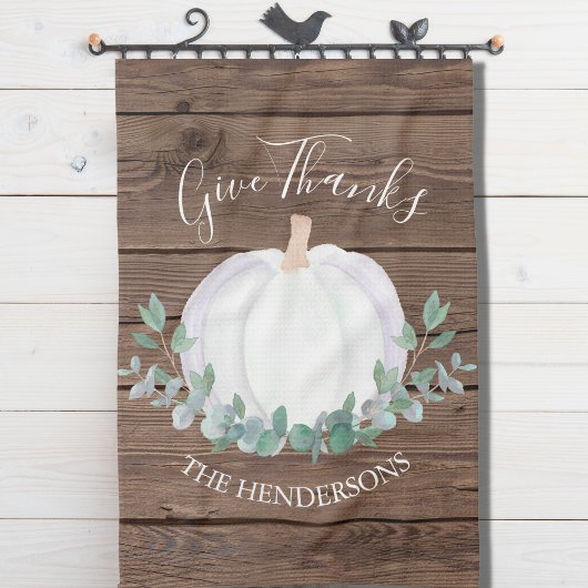 Thanksgiving van pompoenschuur theedoek