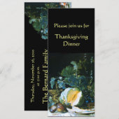 THANKSGIVING van PUMPKIN, FRUITS EN GLASSWARE Kaart (Voorkant / Achterkant)