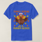 Thanksgiving van rubberen handschoenen in Turkije T-shirt (Design voorkant)