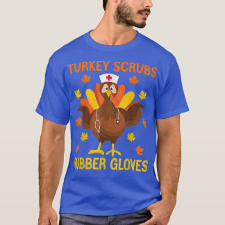 Thanksgiving van rubberen handschoenen in Turkije T-shirt