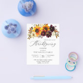 Thanksgiving van soonbloemen flyer (Enkel)