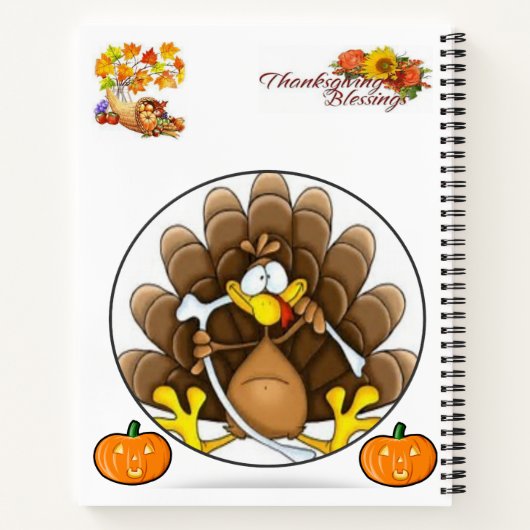 Thanksgiving van spiraalvormige Notitieboeken (Achterkant)