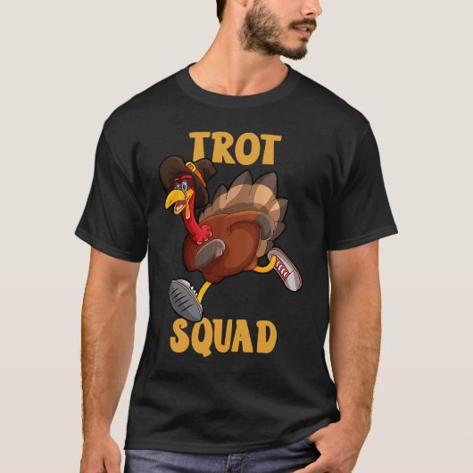 Thanksgiving van Trot Squad Dag 5K T-shirt (Voorkant)