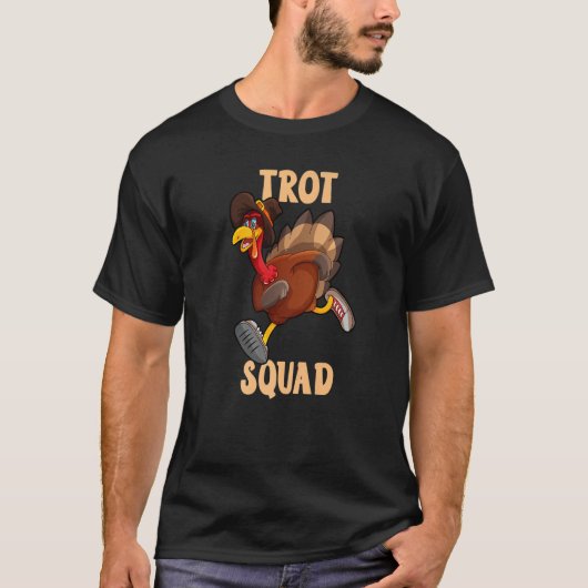 Thanksgiving van Trot Squad Dag 5K T-shirt (Voorkant)
