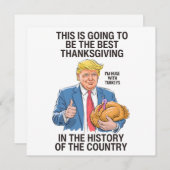 Thanksgiving van Trump Feestdagenkaart (Voorkant / Achterkant)