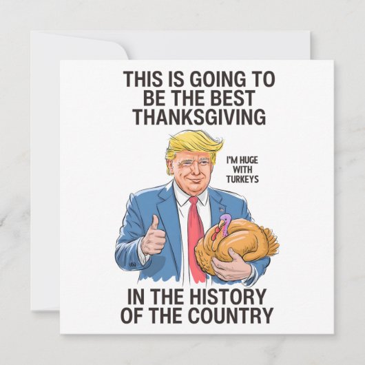 Thanksgiving van Trump Feestdagenkaart (Voorkant)