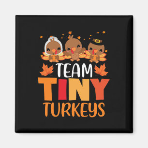 Thanksgiving van Turkije: kleine kalkoenen Verplee Magneet