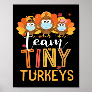 Thanksgiving van Turkije Kleine kalkoenen Verpleeg Poster