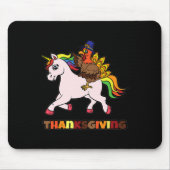 Thanksgiving van Unicorn in Turkije Muismat (Voorkant)