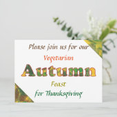 Thanksgiving van vegetarische herfst kaart (Staand voorkant)