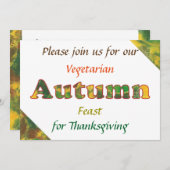 Thanksgiving van vegetarische herfst kaart (Voorkant / Achterkant)