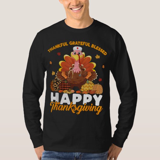 Thanksgiving van verpleeghuizen in Turkije Herfst T-shirt (Voorkant)