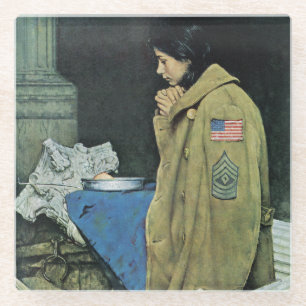 Thanksgiving van vluchtelingen glazen onderzetter