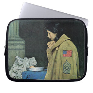 Thanksgiving van vluchtelingen laptop sleeve