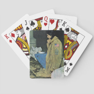 Thanksgiving van vluchtelingen pokerkaarten