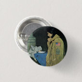 Thanksgiving van vluchtelingen ronde button 3,2 cm (Voorkant /achterkant)