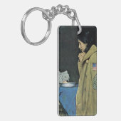 Thanksgiving van vluchtelingen sleutelhanger (Voorkant Links)