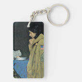 Thanksgiving van vluchtelingen sleutelhanger (achterkant)