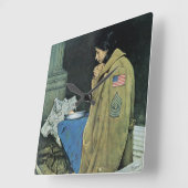 Thanksgiving van vluchtelingen vierkante klok (Hoek)